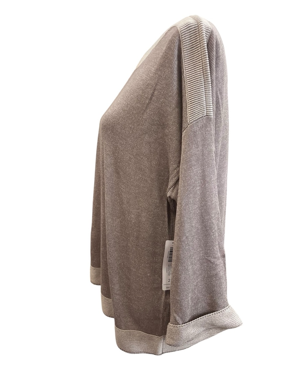 Chico’s Taupe Lightweight Boat Neck Pullover Sweater Size 2 L XL NWT - Picture 7 of 10